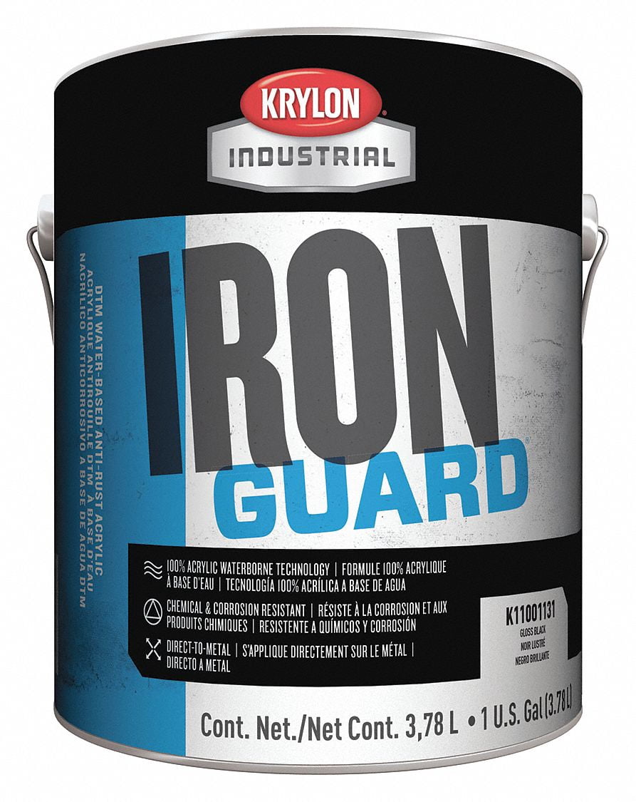 Krylon Interior/Exterior Paint, Flat, Water Base, White, 1 gal K11004041
