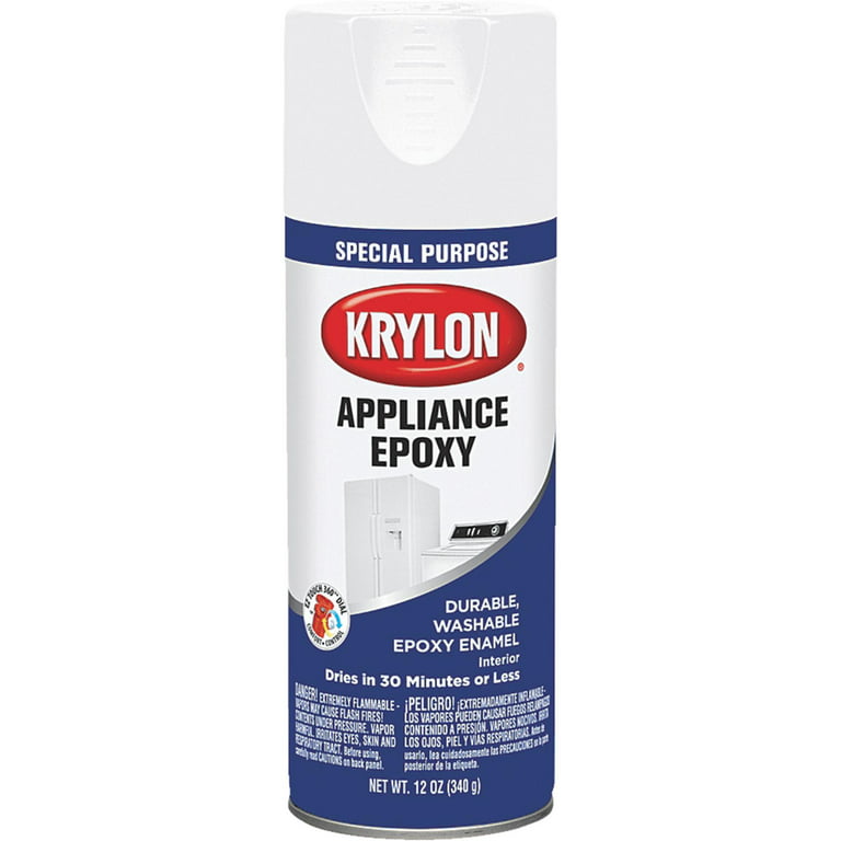Krylon Industrial Appliance Epoxy Spray Paints, 12.5 oz Aerosol Can, Black,  12 CN