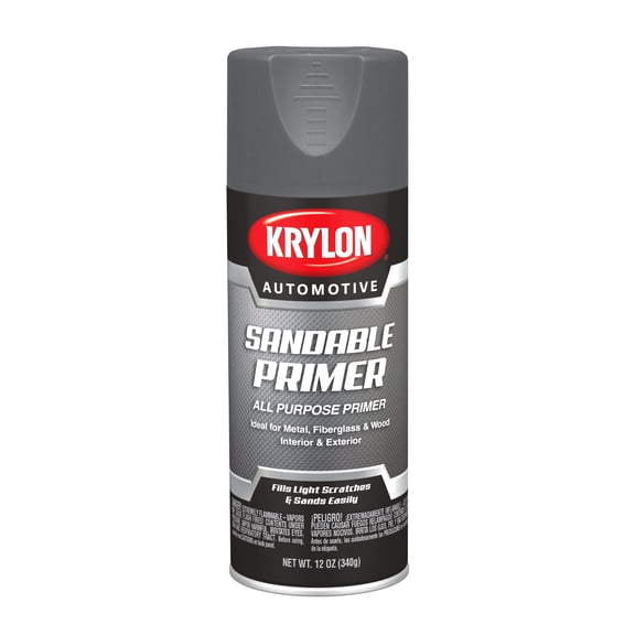 Krylon Automotive Sandable Primer, Gray, 12 oz.