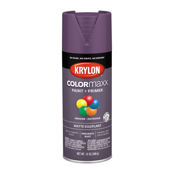 Krylon K05594007 COLORmaxx, Eggplant, Matte - 12 Ounce