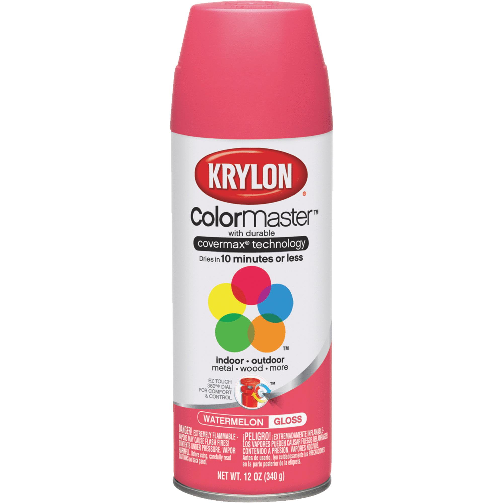 Krylon COLORmaxx Paint + Primer, Gloss, Watermelon, 12 oz.