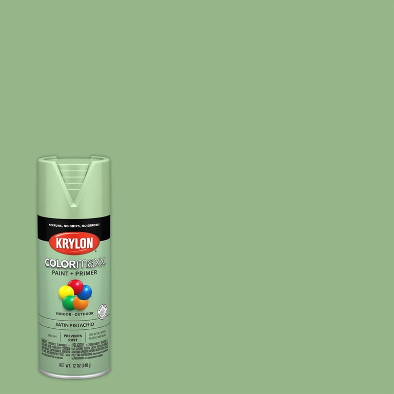 Krylon, COLORmaxx Paint + Primer, 12 oz, Satin Pistachio - Walmart.com