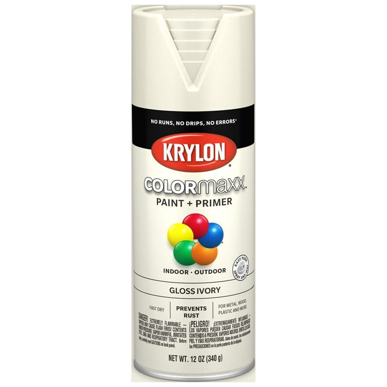 Krylon K05524007 COLORmaxx Spray Paint Gloss Ivory 12 Ounce