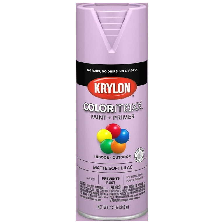 Krylon K05602007 COLORmaxx Spray Paint Matte Soft Lilac 12 Ounce
