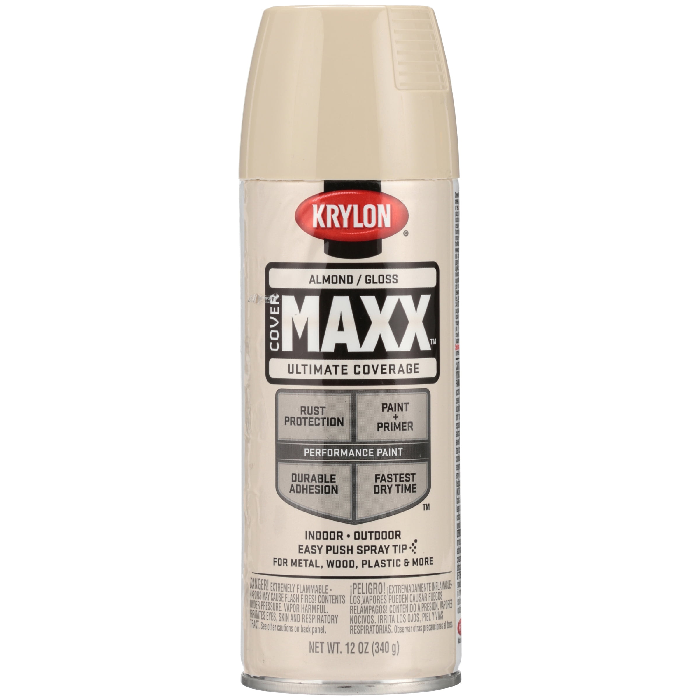 Krylon CoverMaxx Matte Black Spray Paint and Primer In One (NET WT