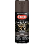 Krylon Camouflage Paint, Ultra Flat, Brown, 11 oz