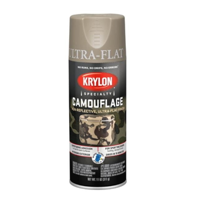 KRYLON CAMOUFLAGE スプレー KHAKI カーキ クライロン Krylon Flat Camo Khaki Camouflage Spray Paint (NET WT. 11-oz