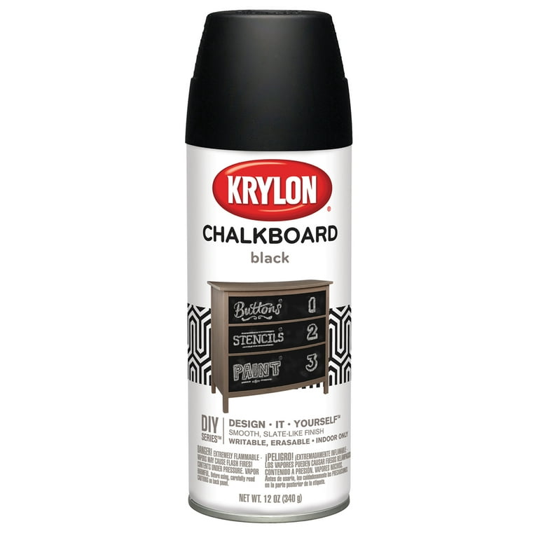 Krylon Chalkboard Paint - Black, Spray, 12 oz Can