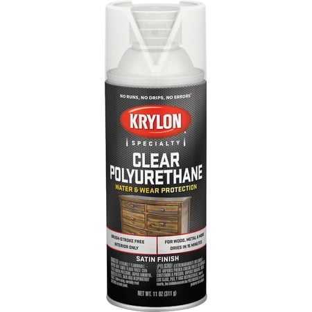 Krylon Clear Aerosol Polyurethane Coating, 11 oz, Gloss Finish