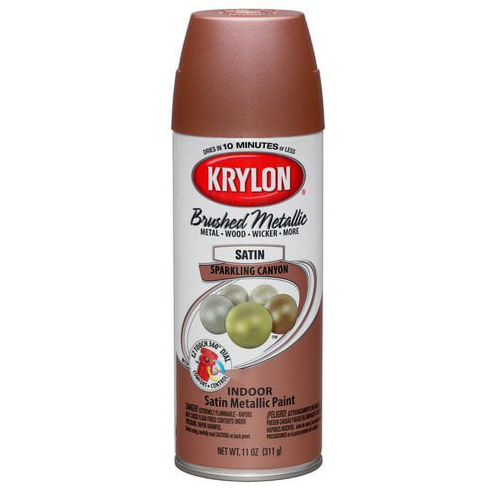 Krylon K05125207 ColorMaster Paint Primer, Brushed Metallic, Satin, Sparkling Canyon, 11 oz