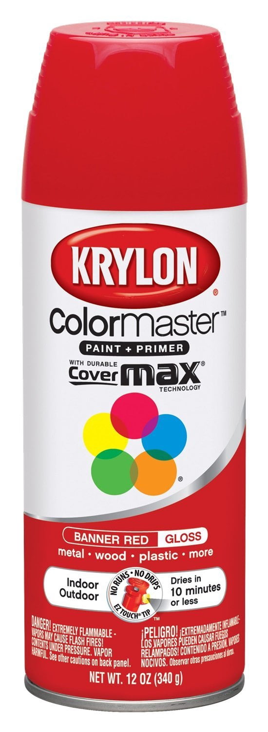 Colormaster Indoor/Outdoor Aerosol Paint 12oz-Gloss Banner Red