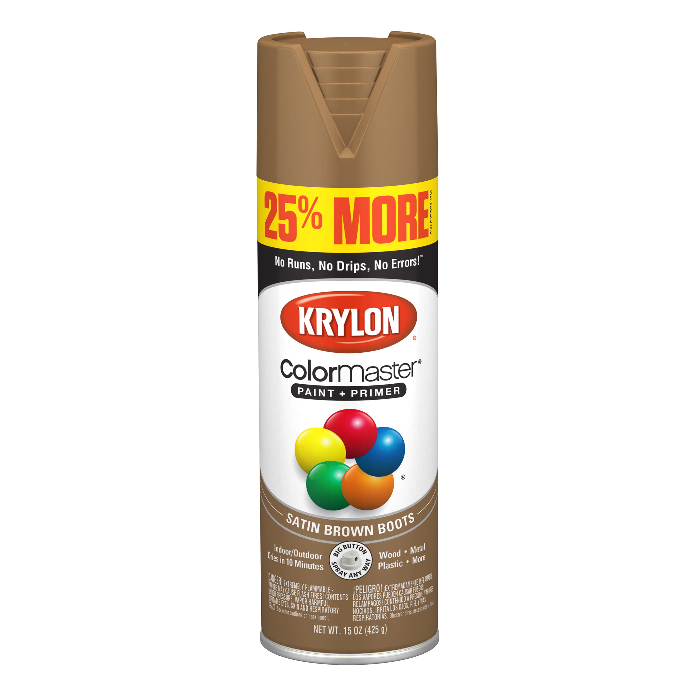 Krylon ColorMaster Spray Paint K05125402, Satin Oil Rubbed Bronze, 11 oz