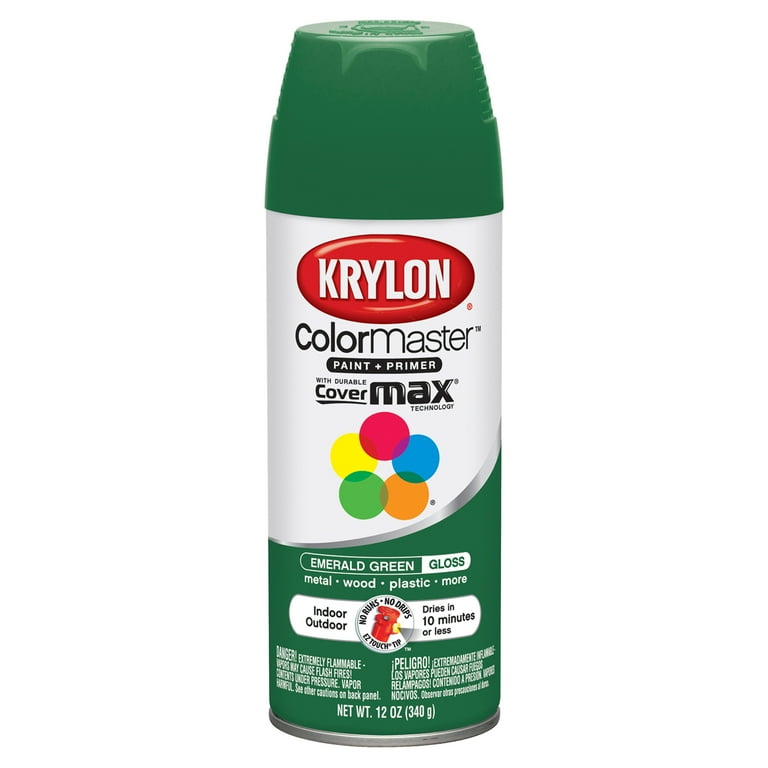 Krylon ColorMaster Paint & Primer Spray Paint, 12 oz., Emerald