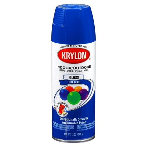 Krylon Colormaster Spray Paint, 12 oz, Gloss Finish, True Blue