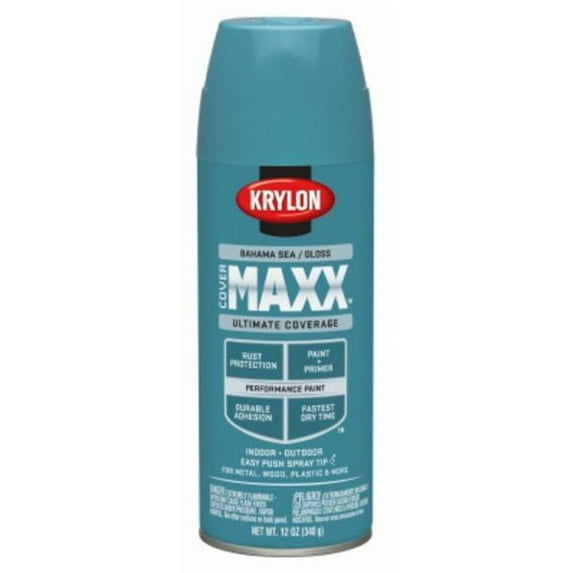 Krylon Diversified Brands 249407 12 oz Gloss Spray Paint, Bahama Sea