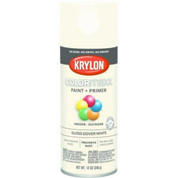 Krylon Diversified Brands 249419 12 oz Gloss Spray Paint, Dove White
