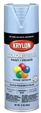 Krylon Diversified Brands K05530007 COLORmaxx Spray Paint + Primer, Gloss Peekaboo Blue, 12-oz. - Quantity 6