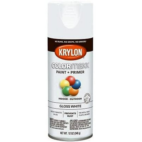 Krylon Diversified Brands K05545007 Krylon COLORmaxx Gloss White - Quantity 6