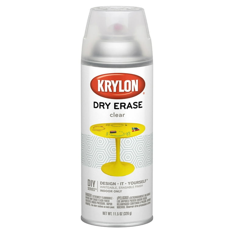 Krylon Dry Erase White Spray Paint, 12 Oz