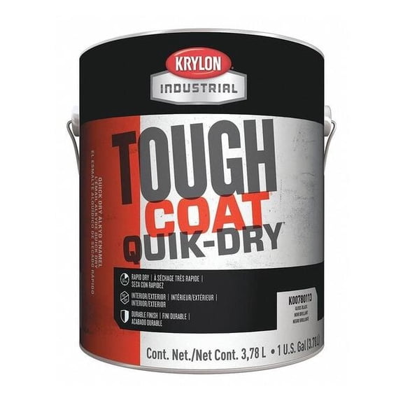 Interior/Exterior Paint, High Gloss, Alkyd Base, Black, 1 gal