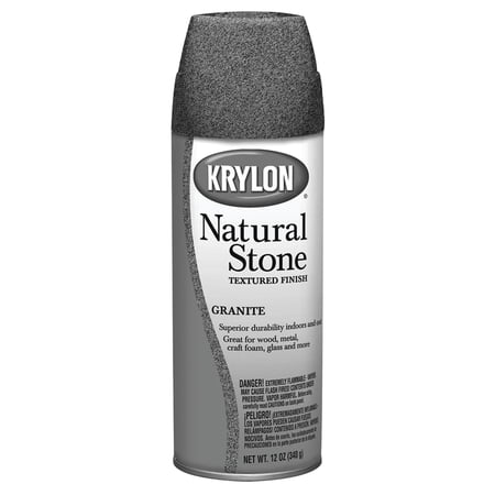 Krylon Fine Stone Textured Finish Spray Paint, Granite, 12 oz.