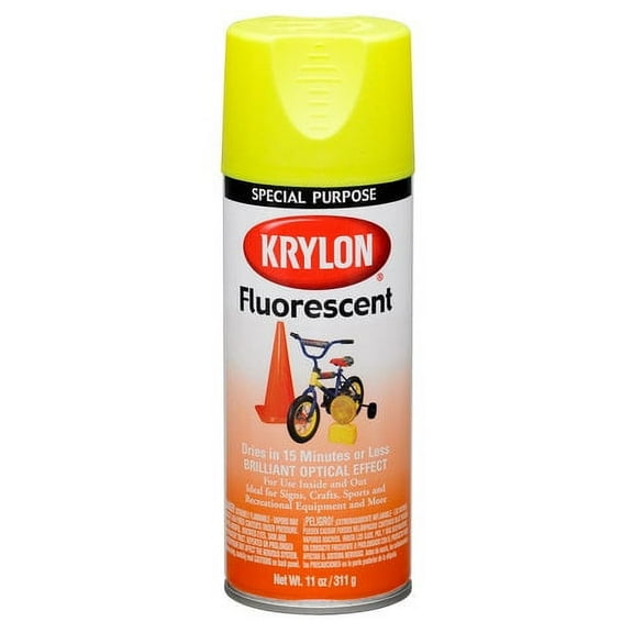 Krylon Fluorescent Paint, Lemon Yellow, 11 ounce