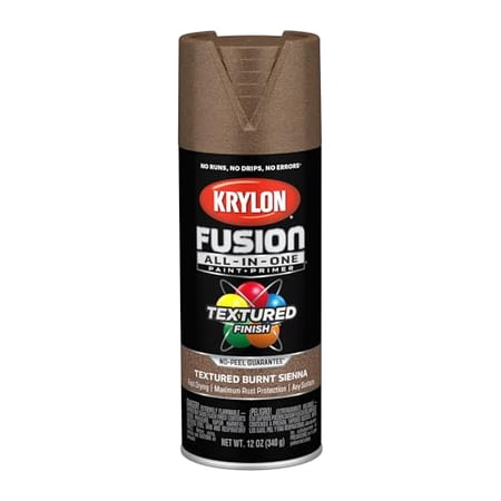 Krylon Fusion All-In-One Adhesive Spray Paint for Indoor/Outdoor Use, 12 oz, Burnt Sienna