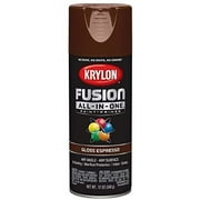 Sherwin-Williams Krylon Fusion All-In-One Gloss Espresso Paint + Primer Spray Paint 12 Oz. - Case of 6   Interior & Exterior Use, Professional Finish