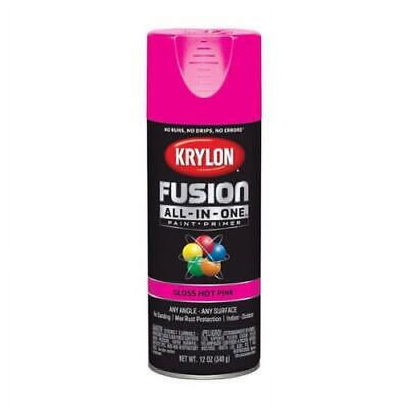 Krylon Fusion AllInOne Gloss Hot Pink Paint + Primer Spray Paint 12