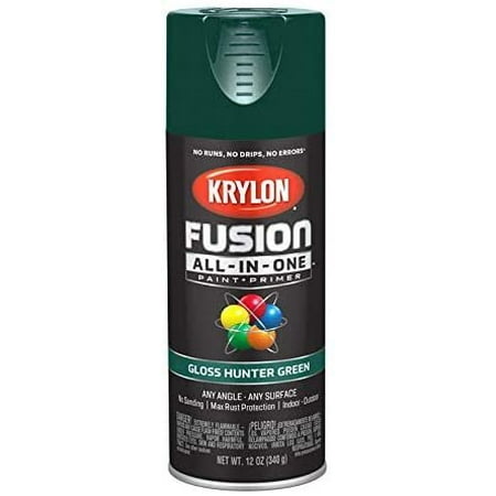 Krylon Fusion All-In-One Gloss Hunter Green Paint + Primer Spray Paint 12 Oz. - Case of: 6