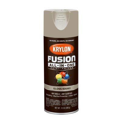 Krylon Fusion All-In-One Gloss Khaki Paint + Primer Spray Paint 12 oz.