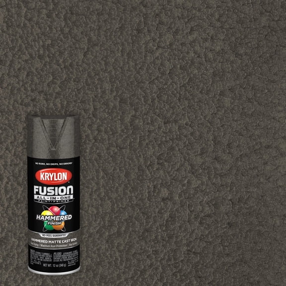 Krylon Fusion All-In-One Hammered, Matte, Cast Iron, 12 oz.