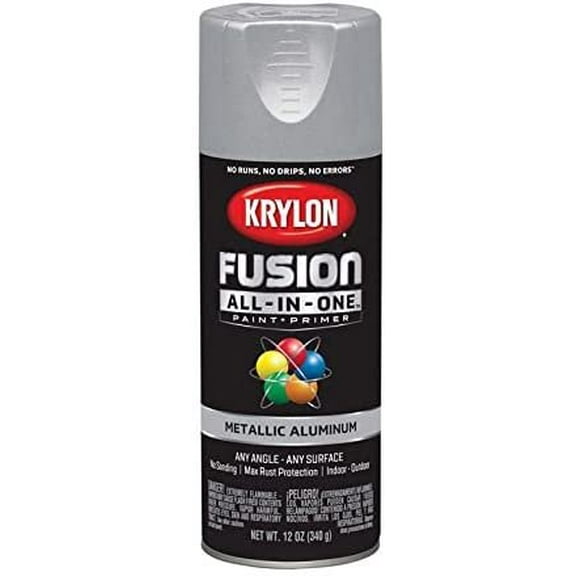 Krylon Fusion All-In-One Metallic Aluminum Paint + Primer Spray Paint 12 Oz. - Case of: 6