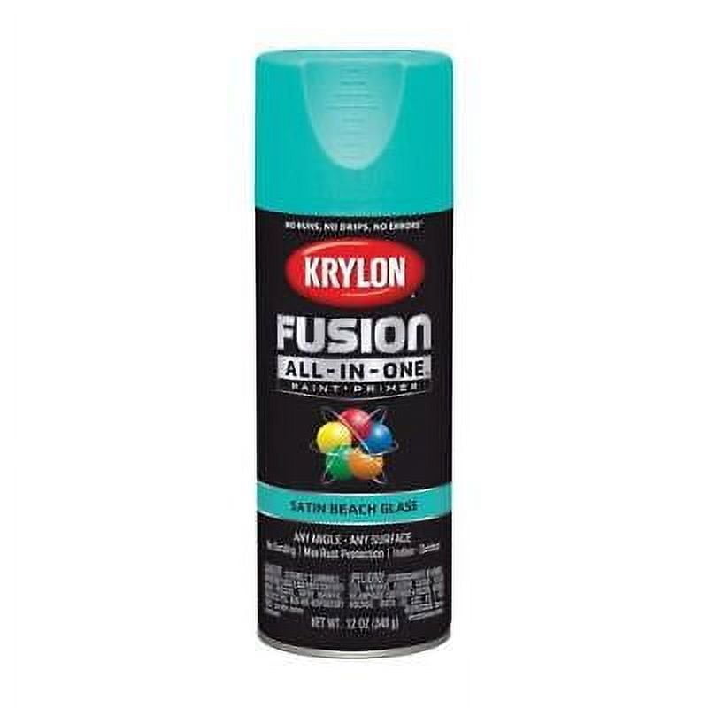 Krylon Fusion All-In-One Rust Protection Beach Glass Satin 12 oz Spray Paint, 6 Pieces