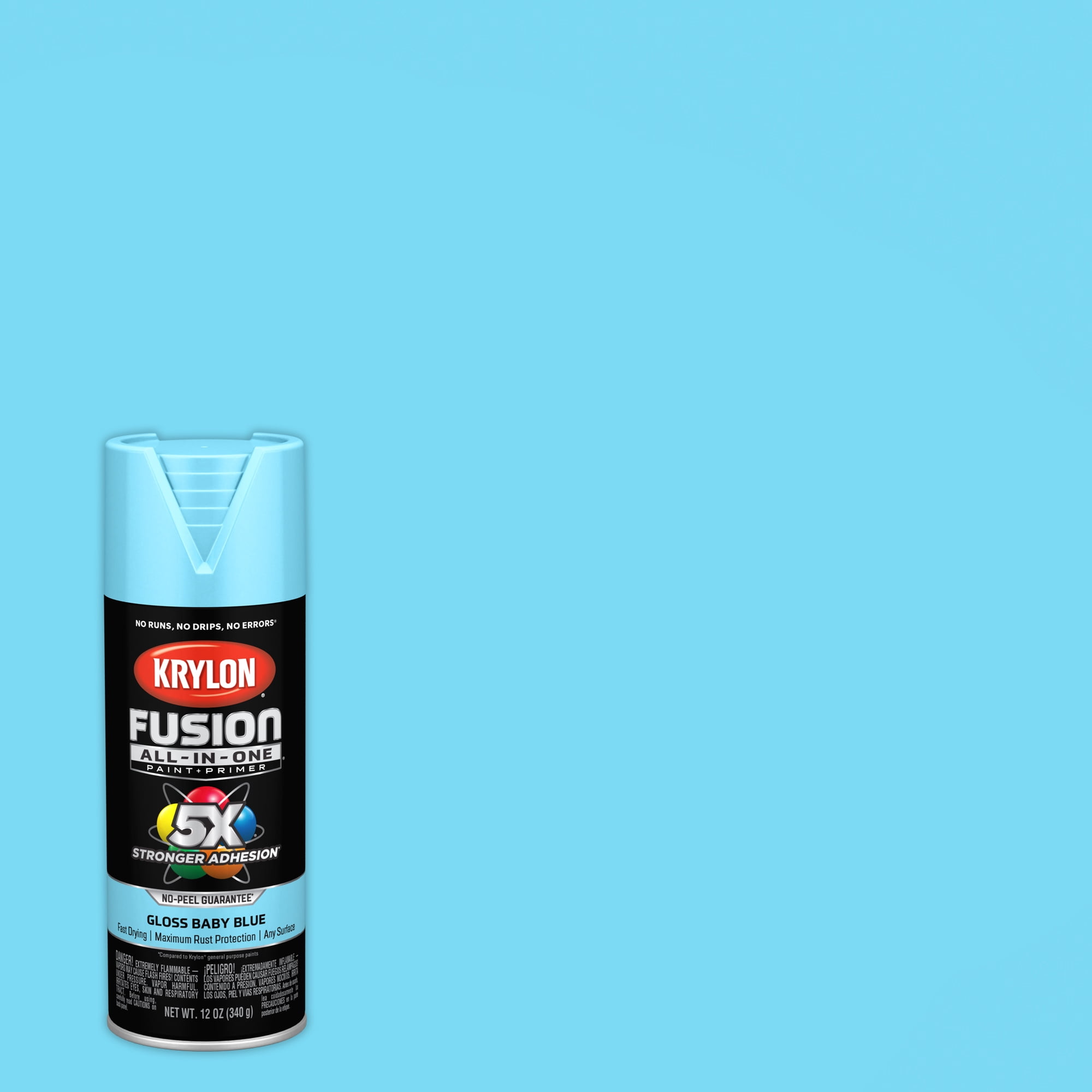 Krylon K02416777 Spray Paint, Gloss, Safety Blue, 12 oz