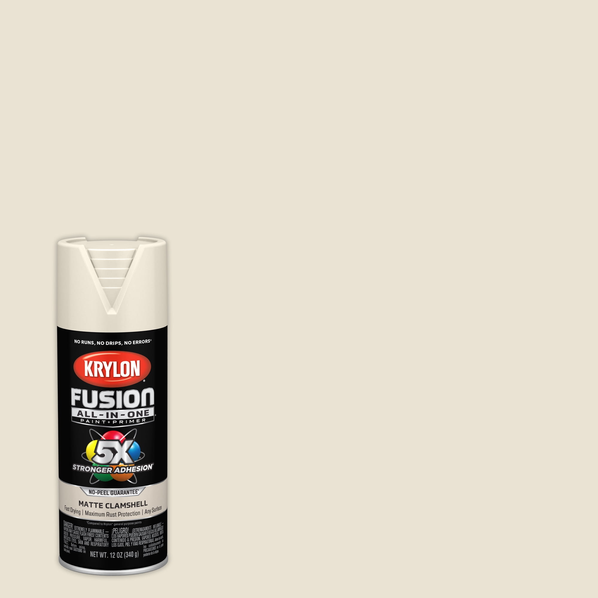 Krylon Fusion All-In-One Spray Paint, Matte, Clamshell, 12 oz