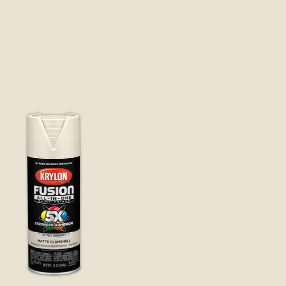 Krylon Fusion All-In-One Spray Paint, Matte, Clamshell, 12 oz.