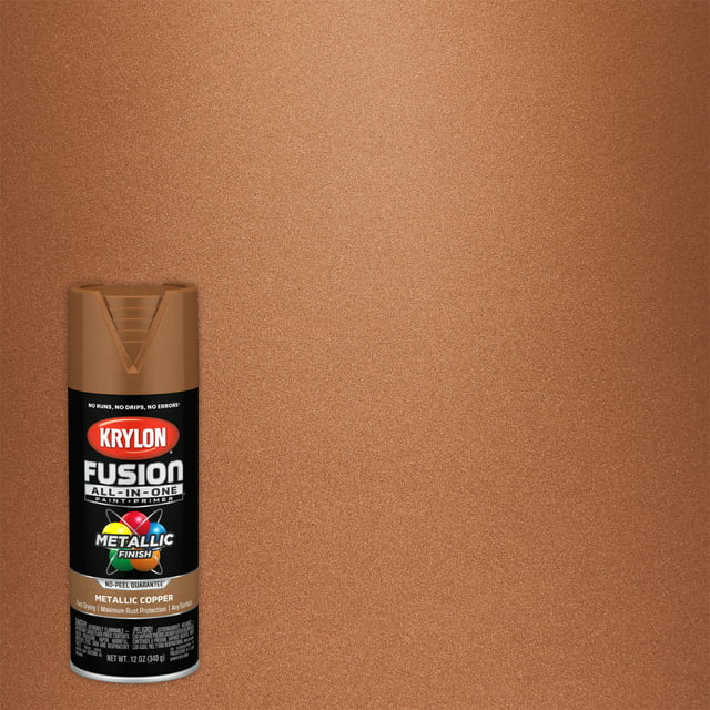 Krylon Fusion All-In-One Spray Paint, Metallic Copper, 12 oz.