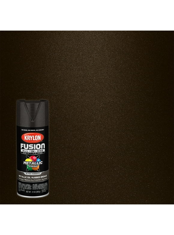 Krylon Fusion All-In-One Spray Paint, Metallic Oil Rubbed Bronze, 12 oz.