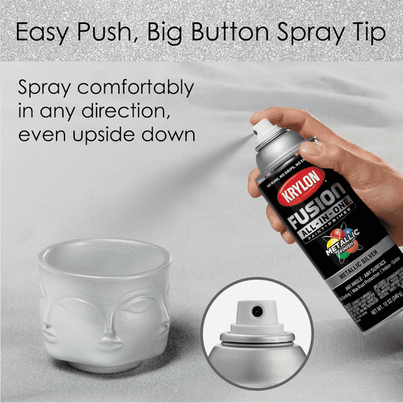 Krylon Fusion All-In-One Spray Paint & Primer - Pack of 12 Interior & Exterior Use, Professional Finish