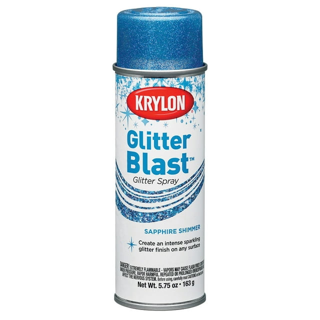 Krylon Glitter Blast Spray Paint, 5.7 oz., Sapphire Shimmer