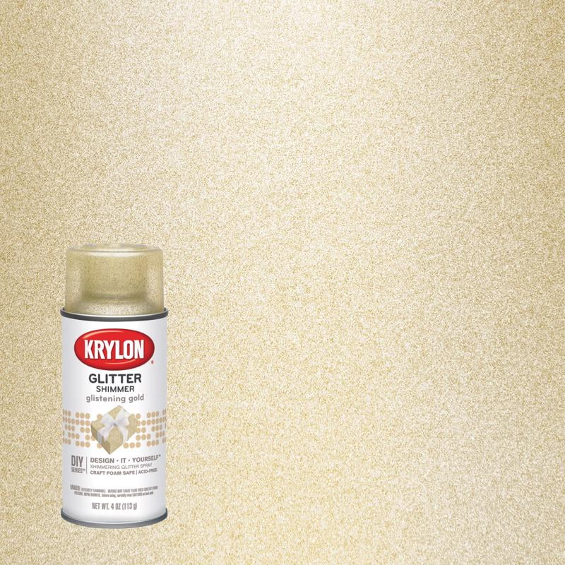 Krylon Glitter Shimmer Spray Paint, 4 oz., Glistening Gold