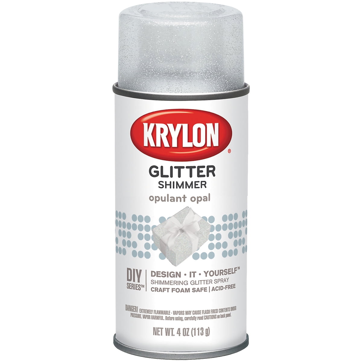 Krylon Glitter Shimmer Spray Paint, 4 oz., Opal