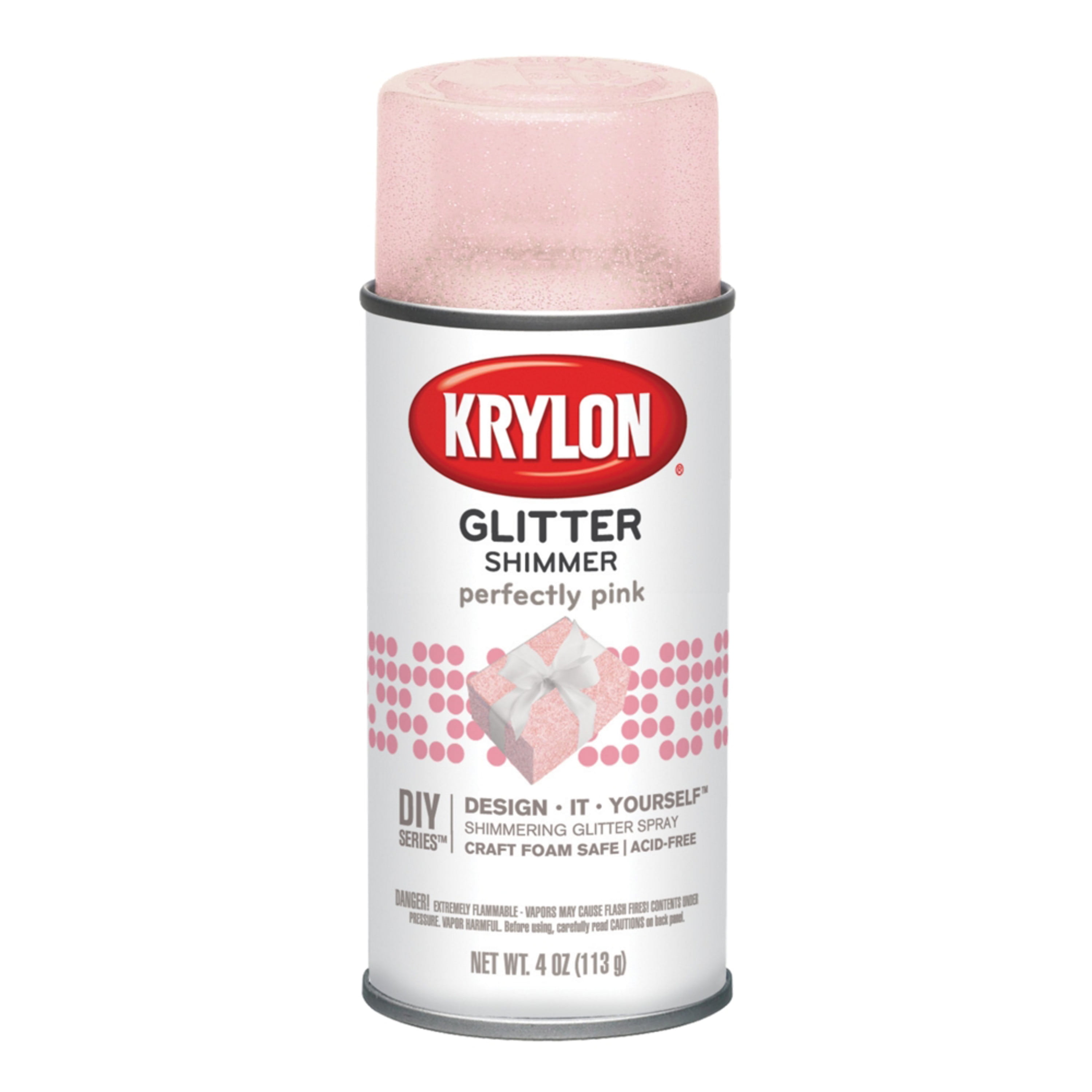 Krylon Flat Fluorescent Pink Spray Paint (NET WT. 15-oz) in the