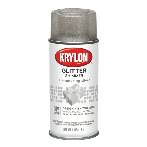 Krylon Glitter Shimmer Spray Paint, 4 oz., Shimmering Silver
