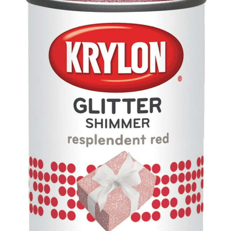Krylon Glitter Shimmer Spray, Resplendent Red, 4 oz.