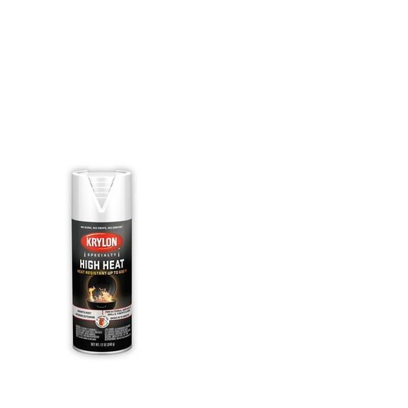 Krylon High Heat, Satin, White, 12 oz