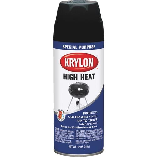 Krylon High Heat Spray Paint BLK, Each