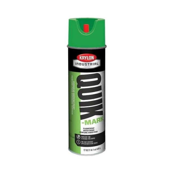 Over Head Marking Paint, 17 oz., Fluorescent Green, Water -Based