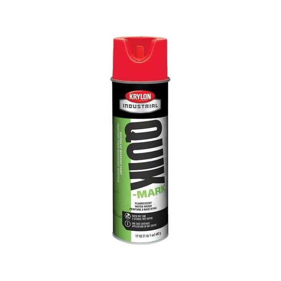 Over Head Marking Paint, 17 oz., Fluorescent Red, Water -Based